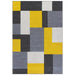 Oriental Weavers portland 8425 i Grey, Yellow Living Room Geometric Rug.