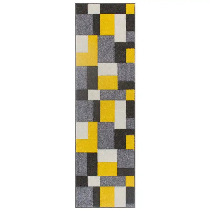 Oriental Weavers portland 8425 i Grey, Yellow Living Room Geometric Rug.