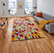 Think Rugs prism think pr101 multi Multicoloured Living Room Wool Rug.