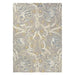 Morris & Co pimpernel pure linen 028701 Ivory, Multicoloured Living Room Wool Rug.