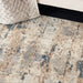 Nourison quarry qua01 beige grey Grey, Beige Living Room Moroccan Rug.
