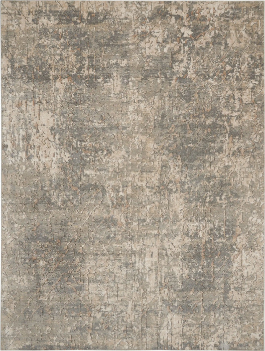 Nourison quarry qua03 beige grey Grey, Beige Living Room Moroccan Rug.