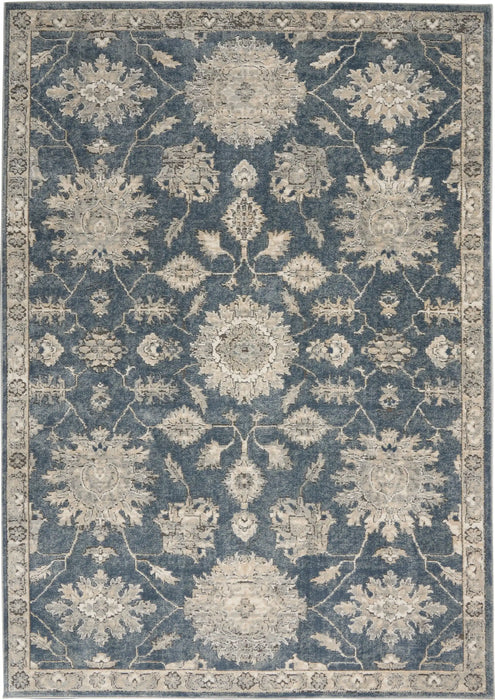 Nourison quarry qua06 blue beige Blue, Beige Living Room Moroccan Rug.