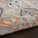Nourison quarry qua15 grey multi Grey, Multicoloured Living Room Moroccan Rug.