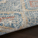 Nourison quarry qua16 blue ivory Blue, Ivory Living Room Moroccan Rug.