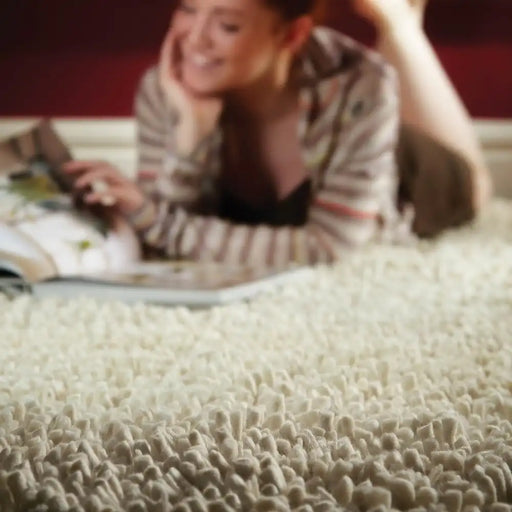 Rug Guru maine guru ivory Ivory Living Room Wool Rug.