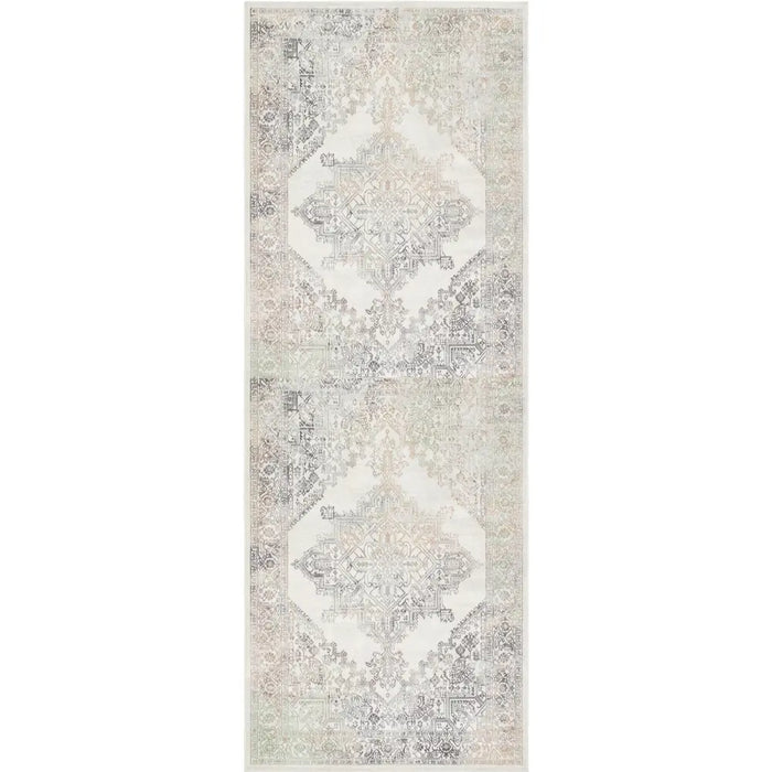CEREN Vintage Traditional Oriental Boho Light Brown/Medium Grey Rug