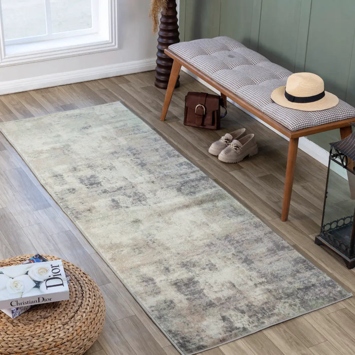 TOPAZ Abstract Modern Marble Light Brown/Charcoal Rug