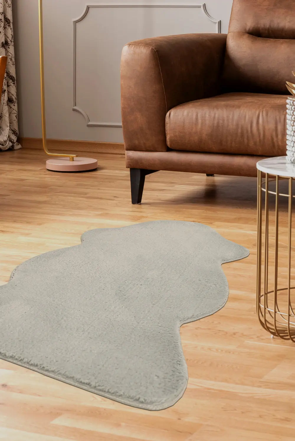 ROYALE SHAPE GREY Washable Grey Rug — RugsDirect Online