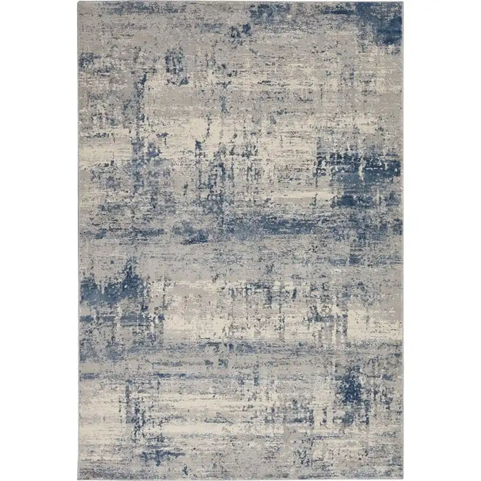 Nourison rustic textures rus10 ivory blue Blue, Ivory Living Room  Rug.