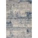 Nourison rustic textures rus10 ivory blue Blue, Ivory Living Room  Rug.