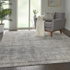 Nourison rustic textures rus01 ivory silver Grey, Ivory Living Room  Rug.