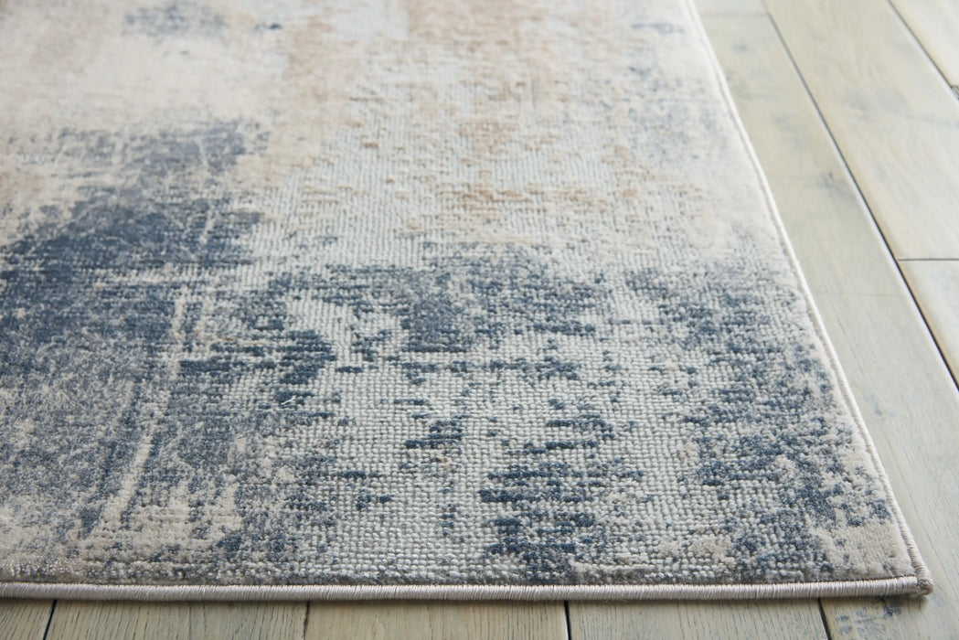 Nourison rustic textures rus02 beige grey Multicoloured Living Room  Rug.