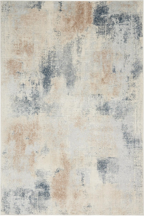 Nourison rustic textures rus02 beige grey Multicoloured Living Room  Rug.