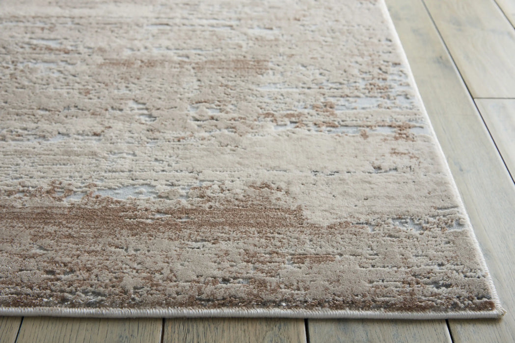 Nourison rustic textures rus03 beige Beige, Ivory Living Room  Rug.