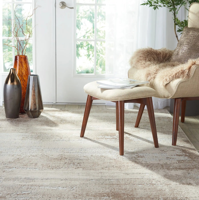 Nourison rustic textures rus03 beige Beige, Ivory Living Room  Rug.