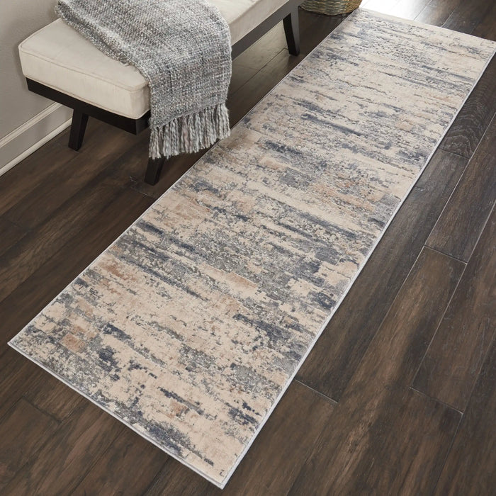 Nourison rustic textures rus04 beige grey Grey, Beige Living Room  Rug.