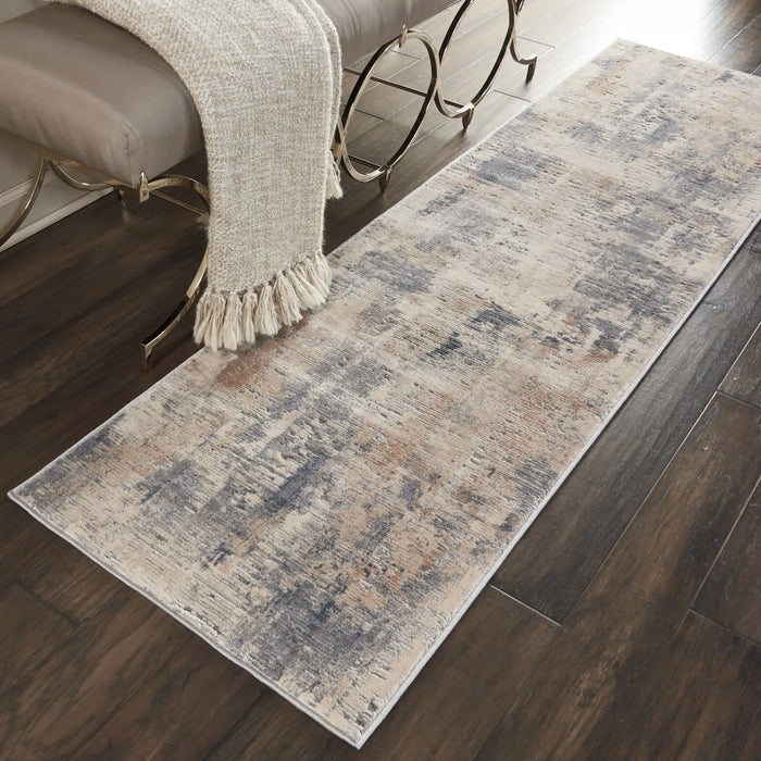 Nourison rustic textures rus05 beige grey Grey, Beige Living Room  Rug.