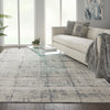 Nourison rustic textures rus06 ivory blue Blue, Ivory Living Room  Rug.
