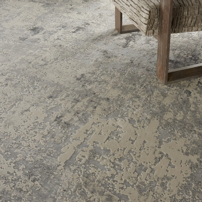 Nourison rustic textures rus07 grey beige Grey, Beige Living Room  Rug.