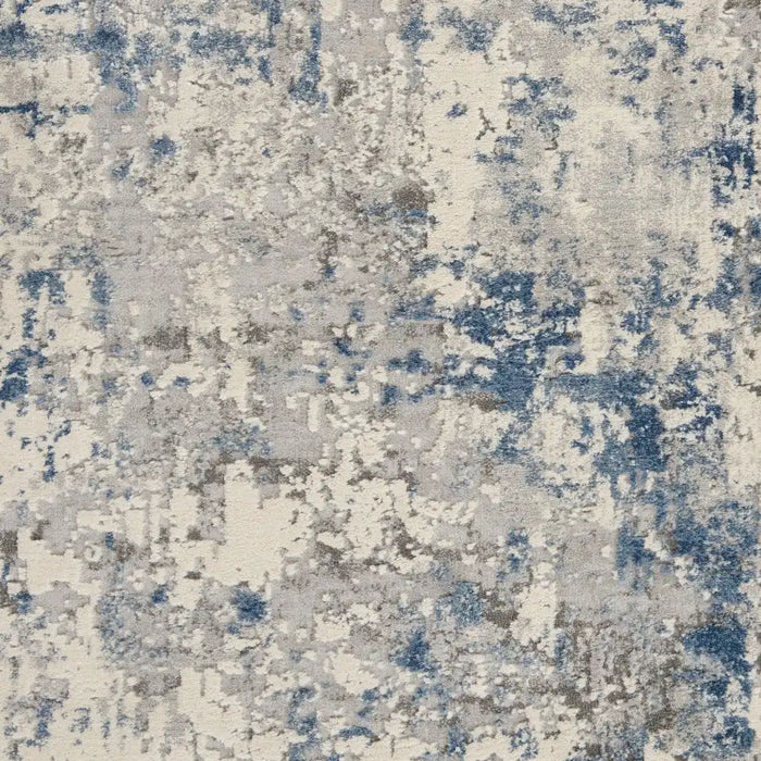 Nourison rustic textures rus07 ivory grey blue Blue, Grey, Ivory Living Room  Rug.