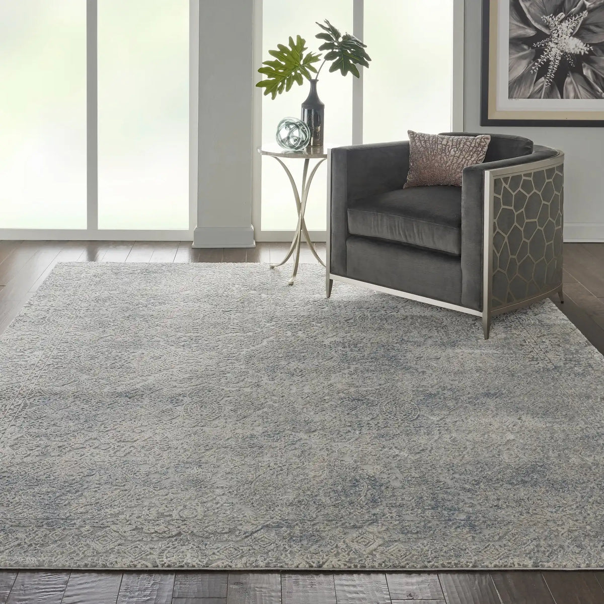 Rustic Textures RUS09 Ivory Light Blue Rugs - Buy RUS09 Ivory Light ...