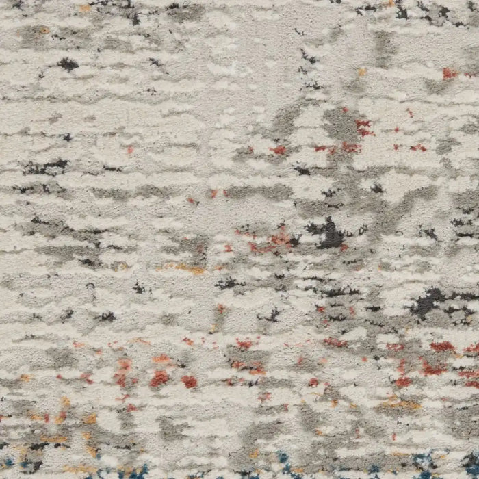 Nourison rustic textures rus14 light grey multi Grey, Multicoloured Living Room  Rug.