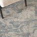 Nourison rustic textures rus15 light grey blue Blue, Grey Living Room  Rug.