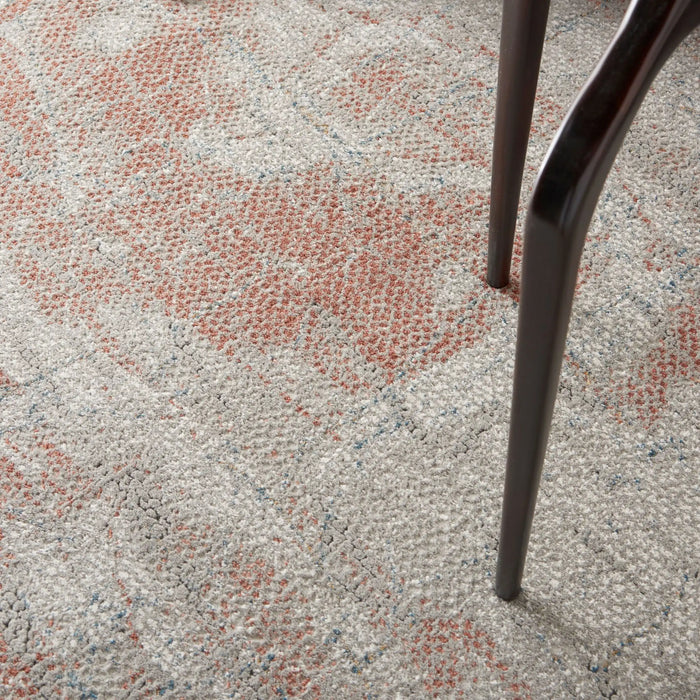 Nourison rustic textures rus15 light grey rust Grey Living Room  Rug.