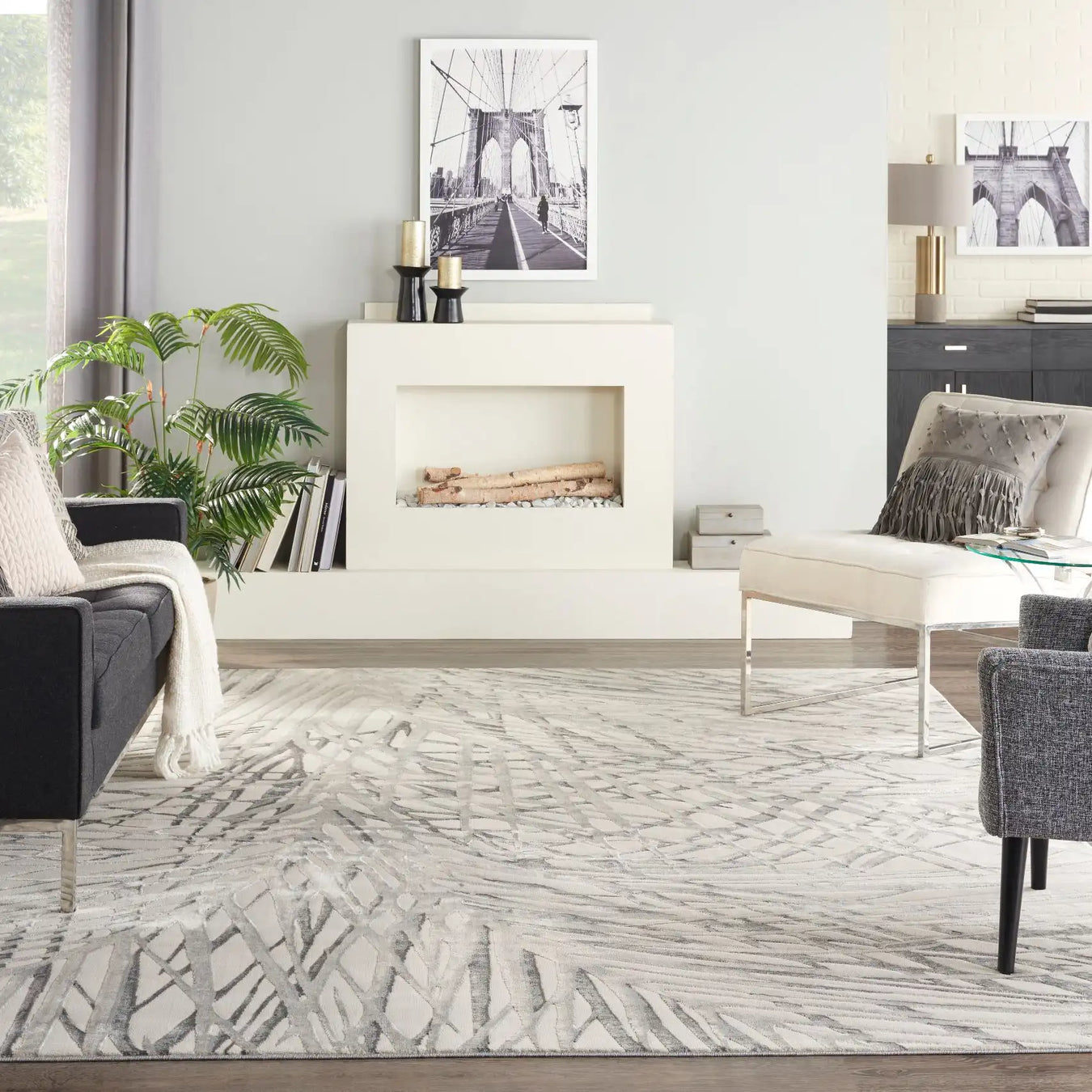 Ivory Floral Rugs
