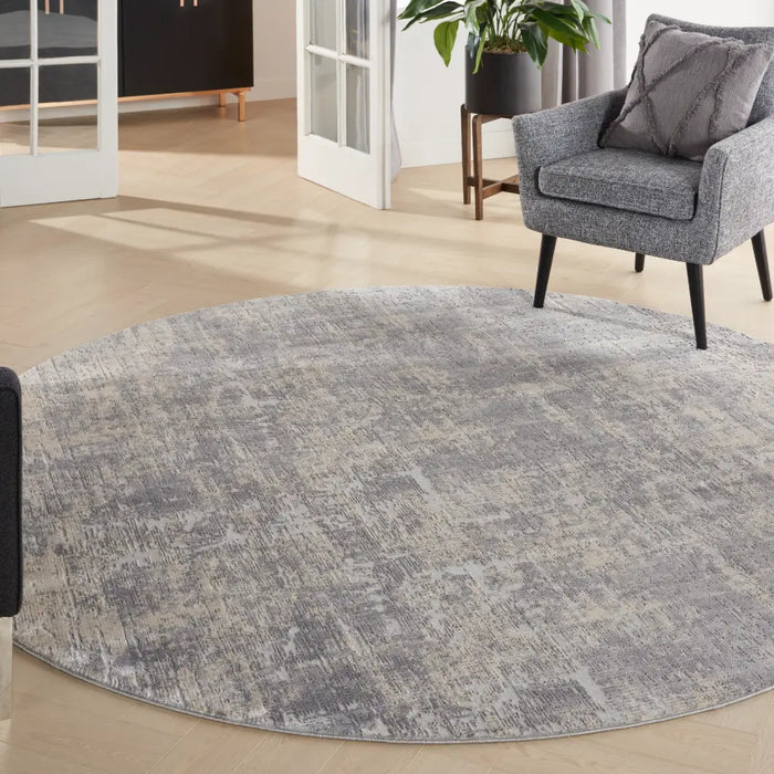 Rustic Textures RUS01 Ivory Silver Rug