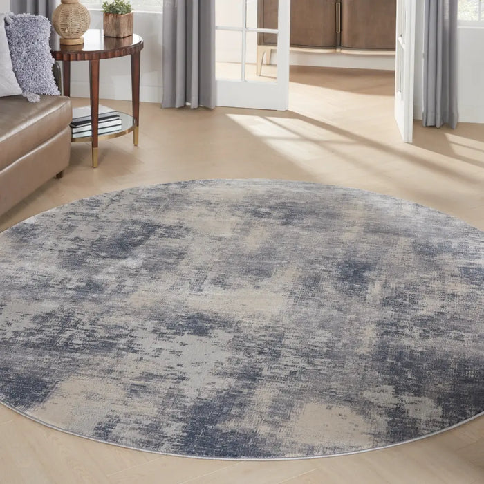 Rustic Textures RUS02 Blue Ivory Rug