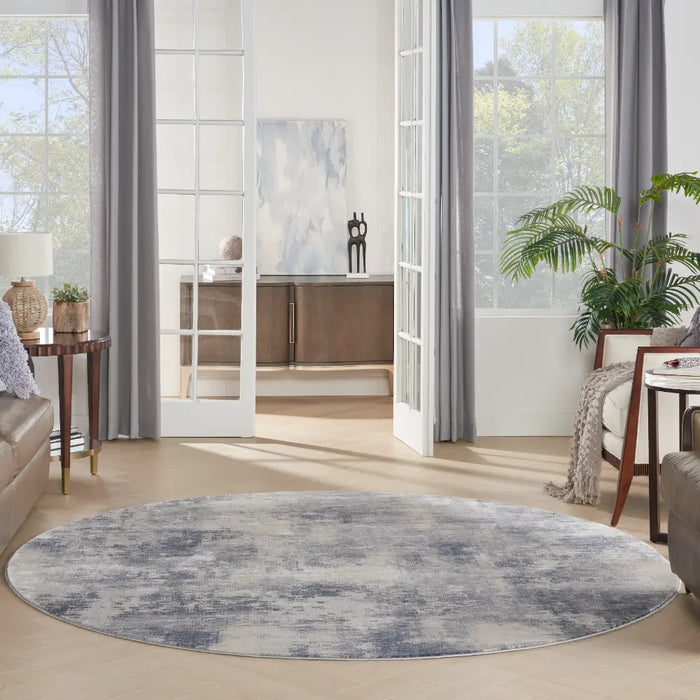 Rustic Textures RUS02 Blue Ivory Rug