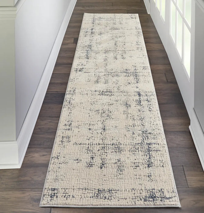 Rustic Textures RUS06 Ivory Blue Rug
