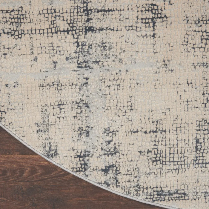 Rustic Textures RUS06 Ivory Blue Rug