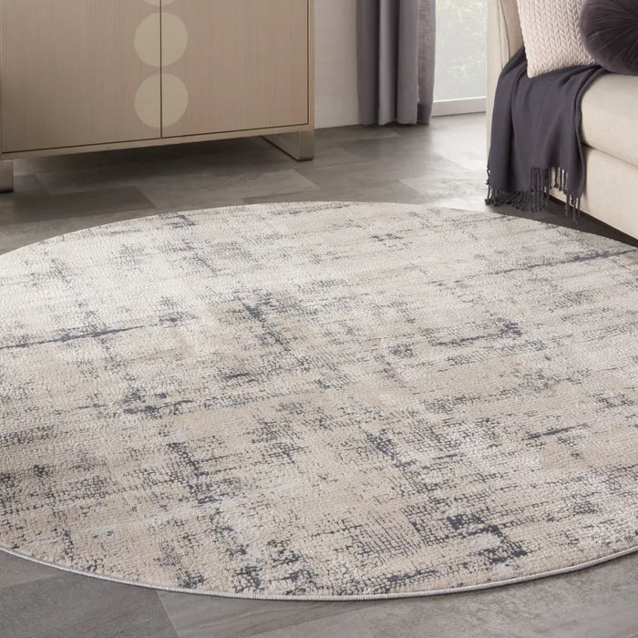 Rustic Textures RUS06 Ivory Blue Rug