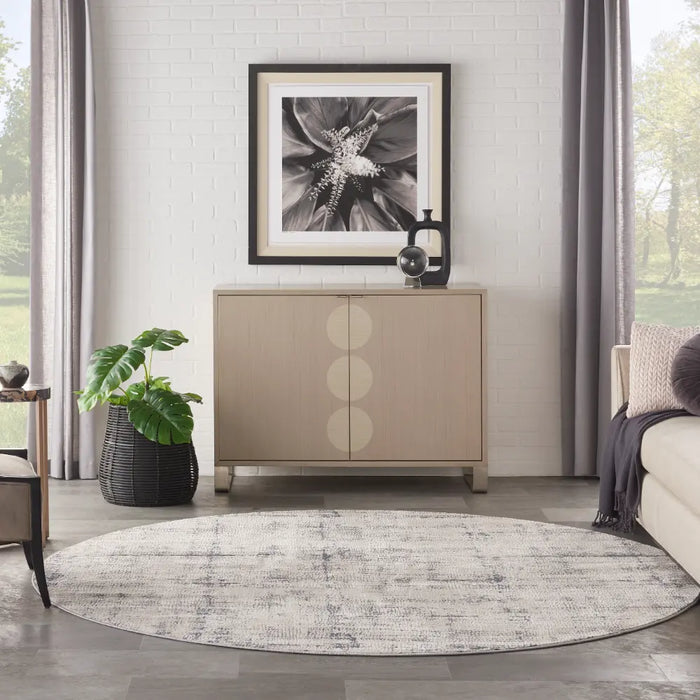Rustic Textures RUS06 Ivory Blue Rug
