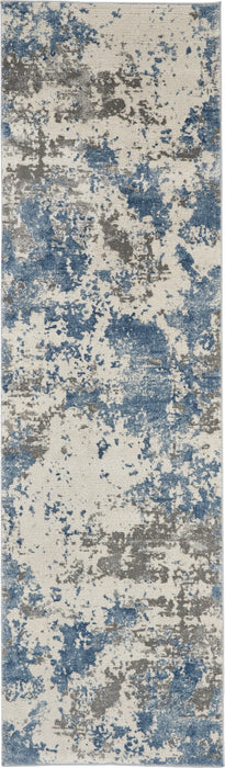 Rustic Textures RUS08 Grey Blue Rug