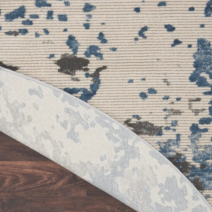 Rustic Textures RUS08 Grey Blue Rug