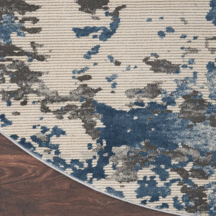 Rustic Textures RUS08 Grey Blue Rug