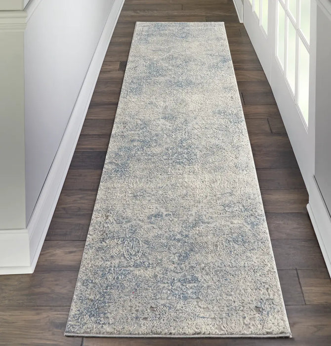 Rustic Textures RUS09 Ivory Light Blue Rug