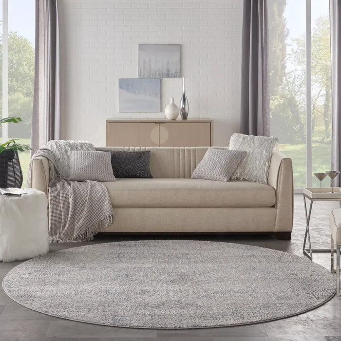 Rustic Textures RUS09 Ivory Light Blue Rug