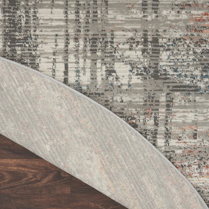 Rustic Textures RUS12 Grey Multi Rug
