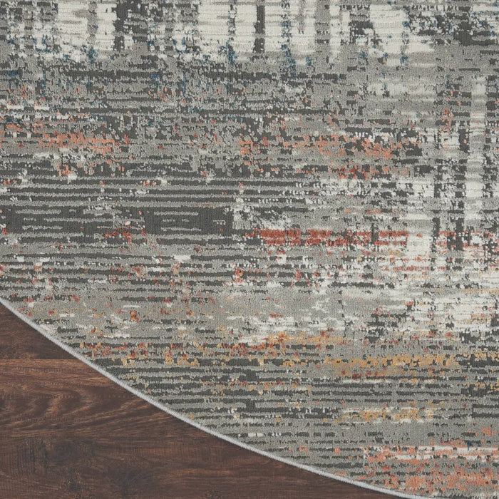 Rustic Textures RUS12 Grey Multi Rug