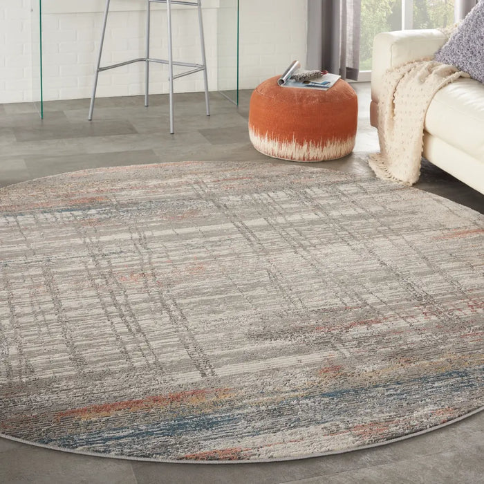 Rustic Textures RUS12 Grey Multi Rug