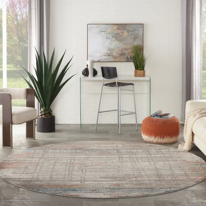 Rustic Textures RUS12 Grey Multi Rug
