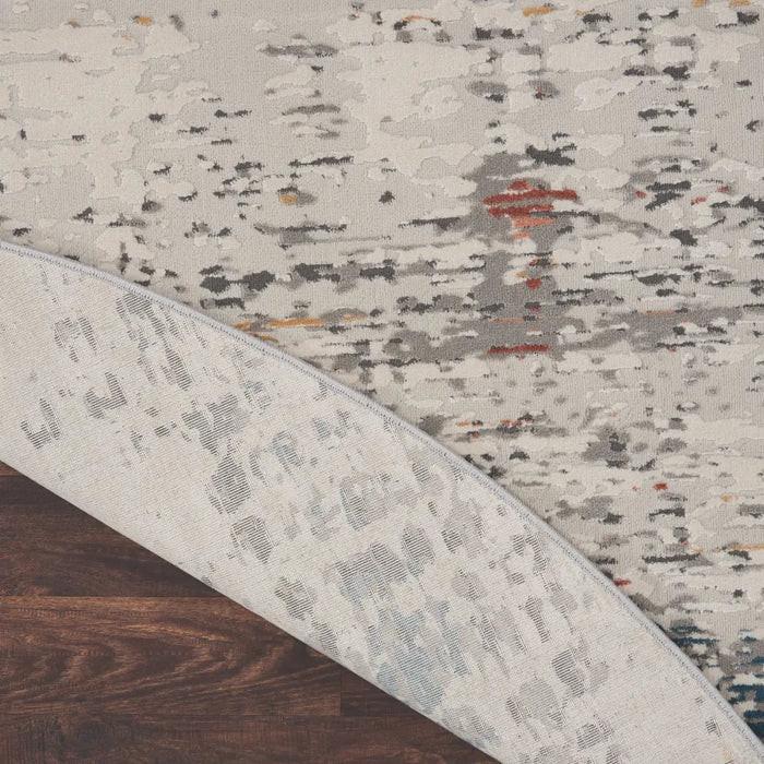 Rustic Textures RUS14 Light Grey Multi Rug