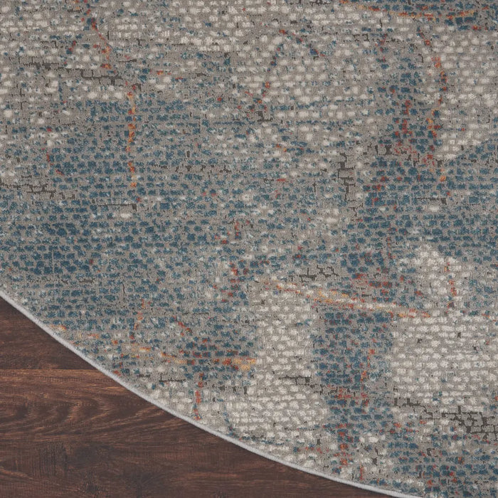 Rustic Textures RUS15 Light Grey Blue Rug