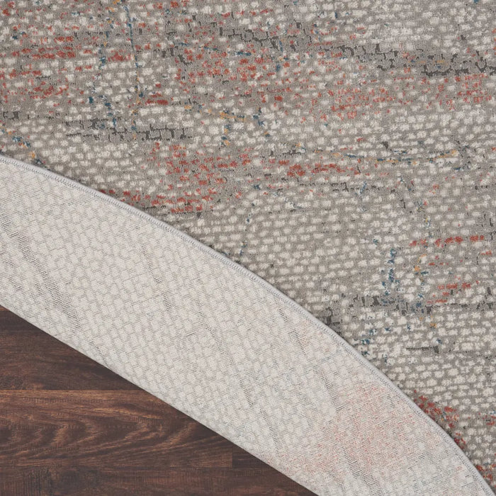 Rustic Textures RUS15 Light Grey Rust Rug