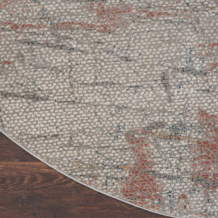 Rustic Textures RUS15 Light Grey Rust Rug